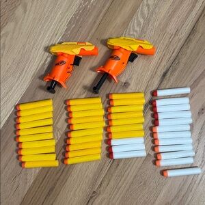 Pair Mini handheld Nerf Guns with Darts